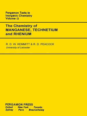 cover image of The Chemistry of Manganese, Technetium and Rhenium